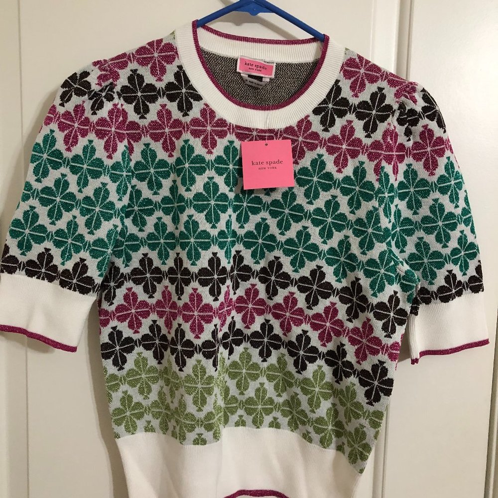 NWT Kate Spade sweater top Medium multicolor
